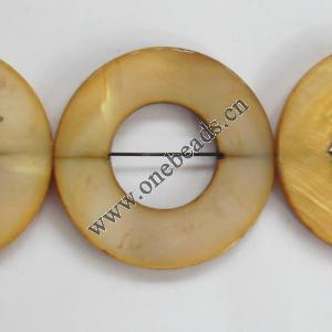 Shell beads,Donut OD=25mm ID=12mm Sold per16-inch strand