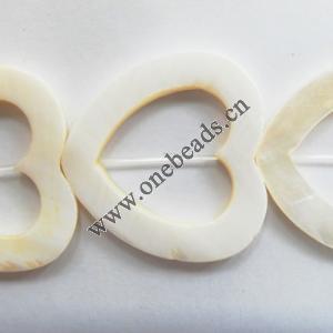 Shell beads,Heart 29x29mm Sold per16-inch strand