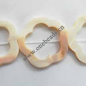 Shell beads,Flower 30x30mm Sold per16-inch strand