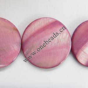 Shell beads,Flat Round 30mm Sold per16-inch strand