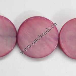 Shell beads,Flat Round 20mm Sold per16-inch strand