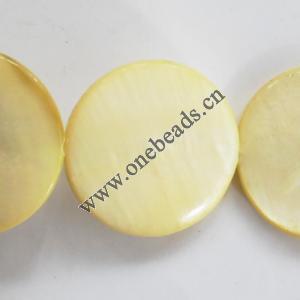 Shell beads,Flat Round 20mm Sold per16-inch strand