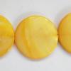 Shell beads,Flat Round 25mm Sold per16-inch strand