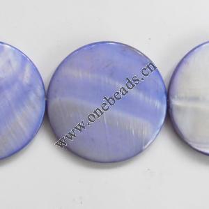 Shell beads,Flat Round 30mm Sold per16-inch strand