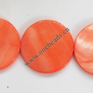 Shell beads,Flat Round 30mm Sold per16-inch strand