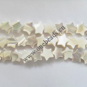 Star,Mother of Pearl Shell Beads,8mm,Sold per16-inch strand