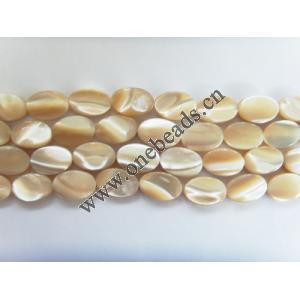 Flat Oval,Mother of Pearl Shell Beads,8x12mm,Sold per16-inch strand