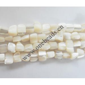 Chips,Mother of Pearl Shell Beads,3-9mm,Sold per16-inch strand