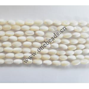 Oval,Mother of Pearl Shell Beads,4.5x7mm,Sold per16-inch strand