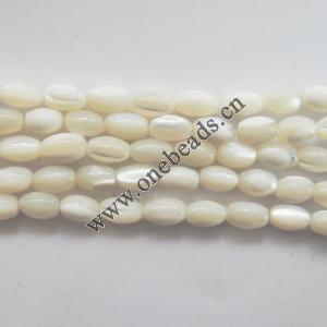 Oval,Mother of Pearl Shell Beads,3x4.5mm,Sold per16-inch strand