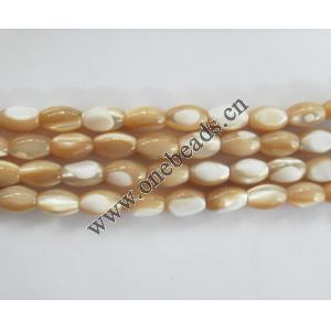 Oval,Mother of Pearl Shell Beads,6x9mm,Sold per16-inch strand