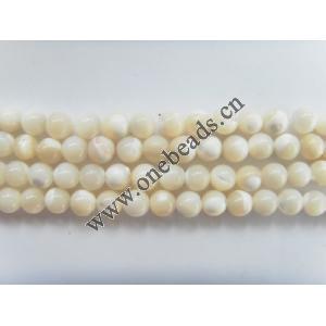 Round,Mother of Pearl Shell Beads,5x5mm,Sold per16-inch strand