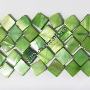 Shell Beads,Diamond,13x13mm,Sold per 16-inch strand