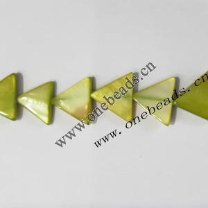 Shell Beads,Triangle,15x15mm,Sold per 16-inch strand