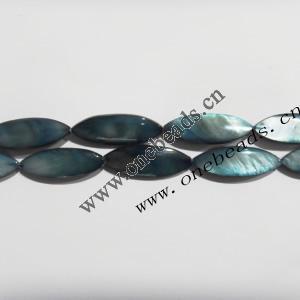 Shell Beads,Horse Eye 10x28mm Sold per 16-inch strand