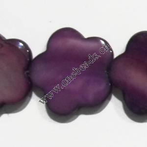Shell Beads,Flower 19mm Sold per 16-inch strand