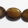 Shell Beads,Flat Oval 13x18mm Sold per 16-inch strand
