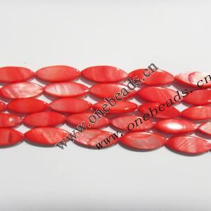 Shell Beads,Horse Eye 7x21mm Sold per 16-inch strand