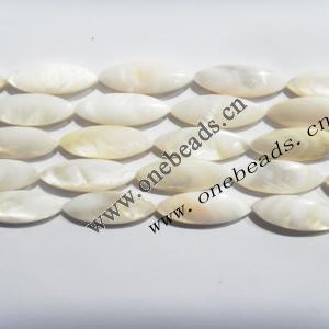 Shell Beads,Horse Eye 10x28mm Sold per 16-inch strand