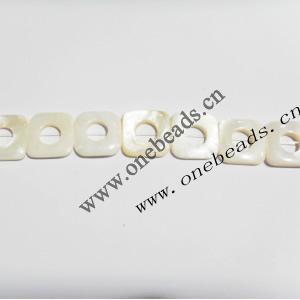 Shell Beads,Square 20mm Sold per 16-inch strand