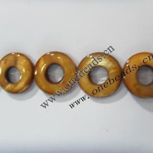 Shell Beads,Donut 25mm Sold per 16-inch strand