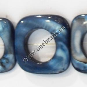 Shell Beads,Square 24mm Sold per 16-inch strand