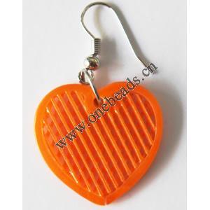 Heart,Shell Earring 25x24mm Sold by pair