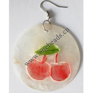 Flat Round,Shell Earring 50mm Sold by pair