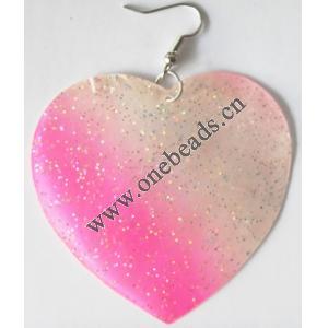 Heart,Shell Earring 59x57mm Sold by pair