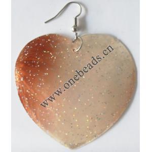 Heart,Shell Earring 59x57mm Sold by pair
