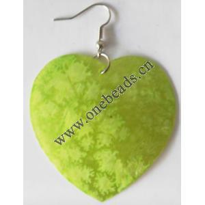 Heart,Shell Earring 49x48mm Sold by pair