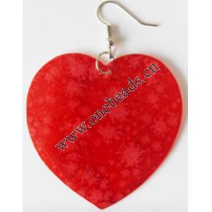 Heart,Shell Earring 49x48mm Sold by pair
