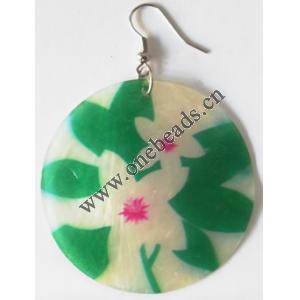 Flat Round,Shell Earring 49mm Sold by pair