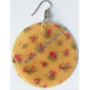 Flat Round,Shell Earring 49mm Sold by pair