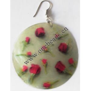 Flat Round,Shell Earring 49mm Sold by pair