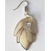 Leaf,Shell Earring 28x39mm Sold by pair