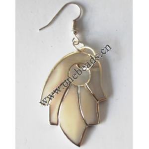 Leaf,Shell Earring 28x39mm Sold by pair