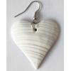 Heart,Shell Earring 35x38mm Sold by pair