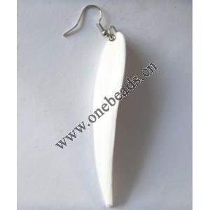 Leaf,Shell Earring 15x77mm Sold by pair