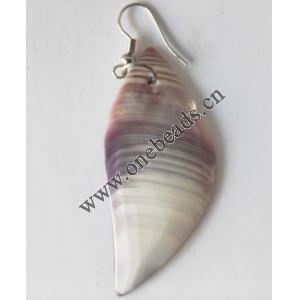 Animal,Shell Earring 15x78mm Sold by pair