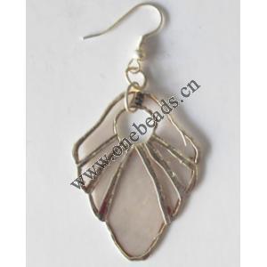 Leaf,Shell Earring 15x79mm Sold by pair