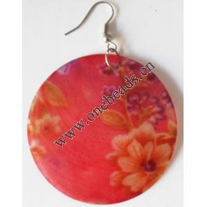 Flat Round,Shell Earring 49mm Sold by pair