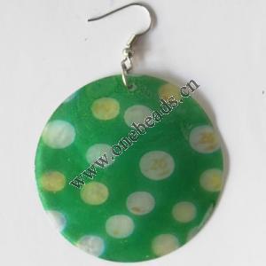 Flat Round,Shell Earring 49mm Sold by pair