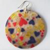 Flat Round,Shell Earring 55mm Sold by pair