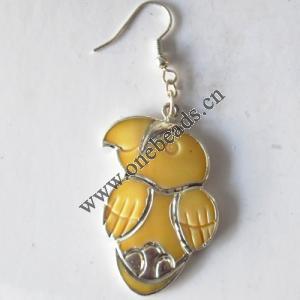 Bird,Shell Earring 26x39mm Sold by pair