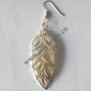 Leaf,Shell Earring 20x45mm Sold by pair