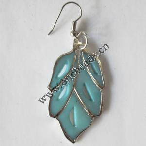 Leaf,Shell Earring 41x22mm Sold by pair