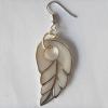 Leaf,Shell Earring 23x42mm Sold by pair