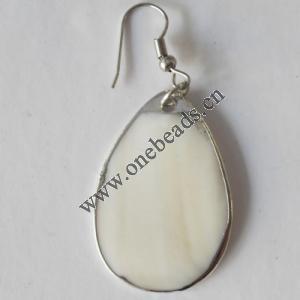 Teardrop,Shell Earring 24x35mm Sold by pair