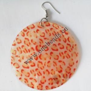 Flat Round,Shell Earring 60mm Sold by pair